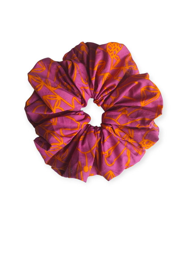 Mega Scrunchie Auringonkukka pinkki
