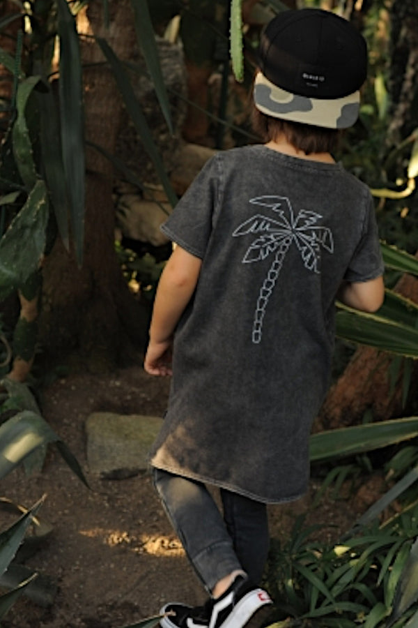 Lasten MINIKID Acid Dark Grey T-paita