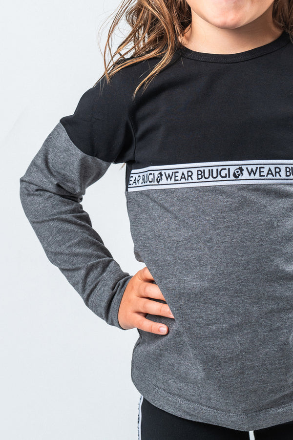 Buugi Wear Pitkähihainen Harmaa Logo Paita