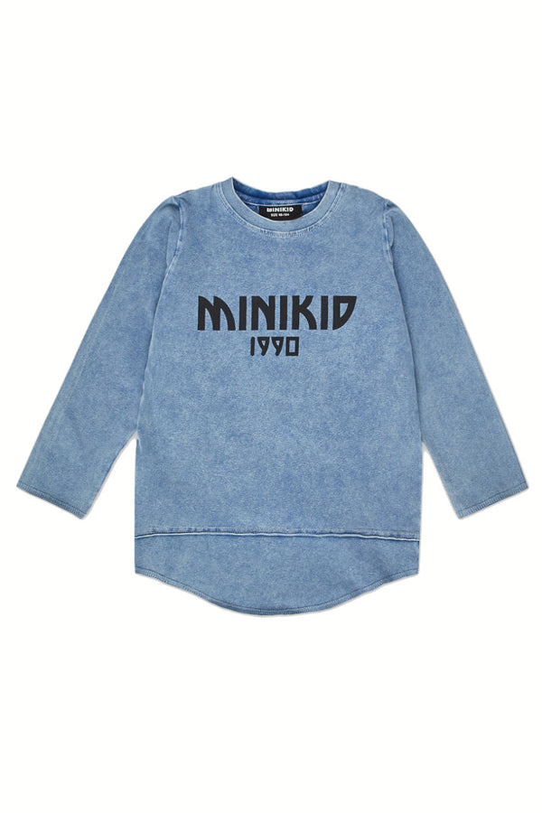 MINIKID L/S Tee Marble Blue
