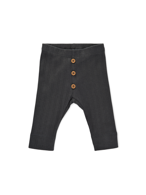 Vauvan Rib Leggingsit Ebony