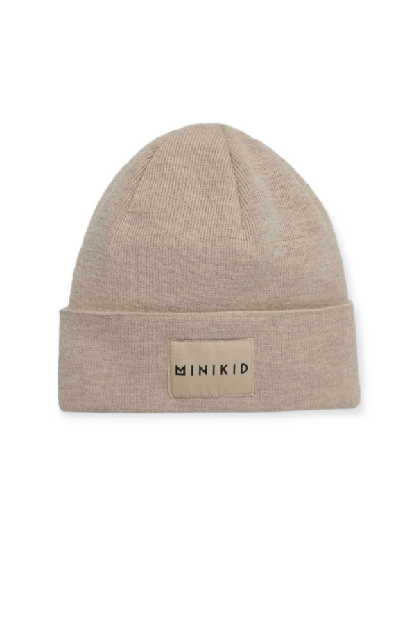 Lasten MINIKID Beige Merinovilla Pipo