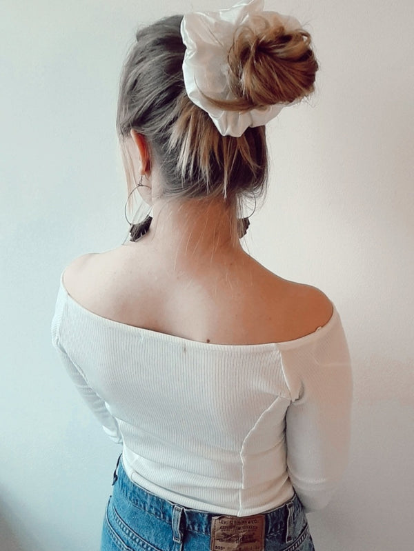 Mega Scrunchie Valkoinen
