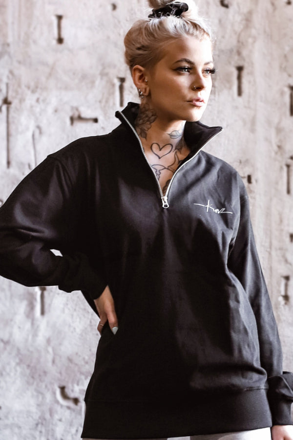KUNZ Trip Zip Polo Black